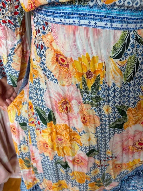 🩷Luxurious Farm Rio Camilla Wrap Dress for Anthropologie❤️100% Viscose - Picture 3 of 16